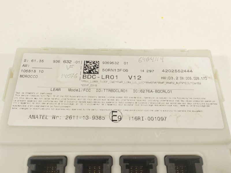 Recambio de caja reles / fusibles para mini mini (f56) cooper d referencia OEM IAM 6135936632  61359369632