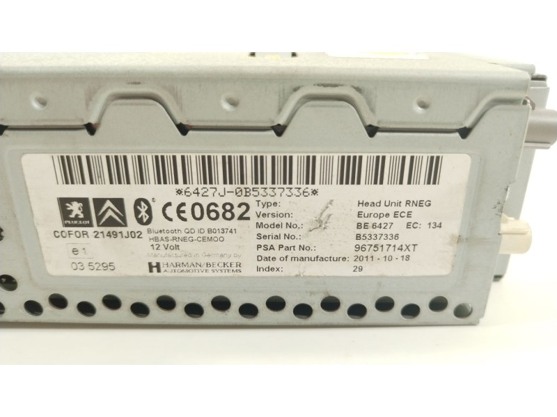 Recambio de sistema navegacion gps para citroën c4 picasso millenium referencia OEM IAM 96751714XT  BE6427