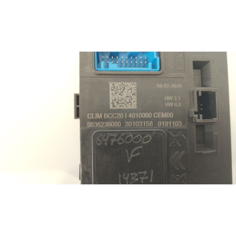 Recambio de modulo electronico para opel corsa f (p2jo) 1.5 (68) referencia OEM IAM 9836236080  