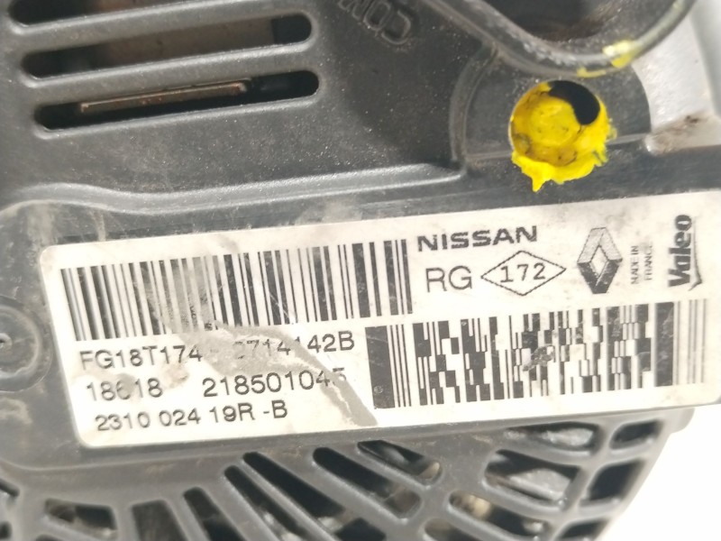 Recambio de alternador para nissan qashqai (j11) referencia OEM IAM 231002419R  FG18T174