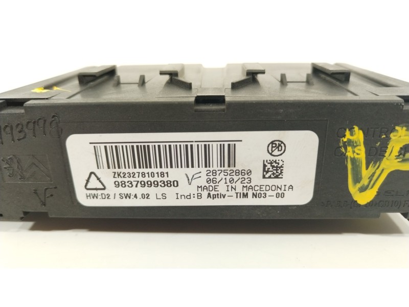 Recambio de modulo electronico para peugeot traveller autobús (v_) 2.0 bluehdi 145 referencia OEM IAM 9837999380  
