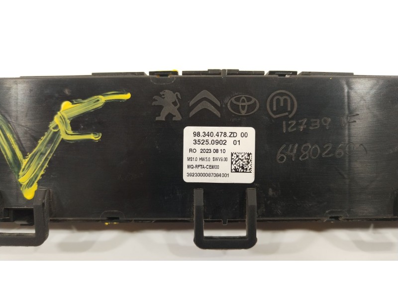 Recambio de mando climatizador para peugeot traveller autobús (v_) 2.0 bluehdi 145 referencia OEM IAM 98340478ZD  
