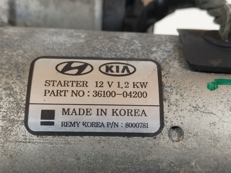 Recambio de motor arranque para kia ceed (cd) 1.0 t-gdi referencia OEM IAM 3610004200  