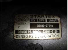 Recambio de motor arranque para hyundai tucson (jm) 2.0 crdi referencia OEM IAM 3610027010  031013190