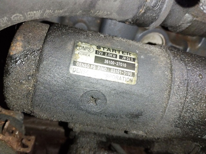 Recambio de motor arranque para hyundai tucson (jm) 2.0 crdi referencia OEM IAM 3610027010  031013190