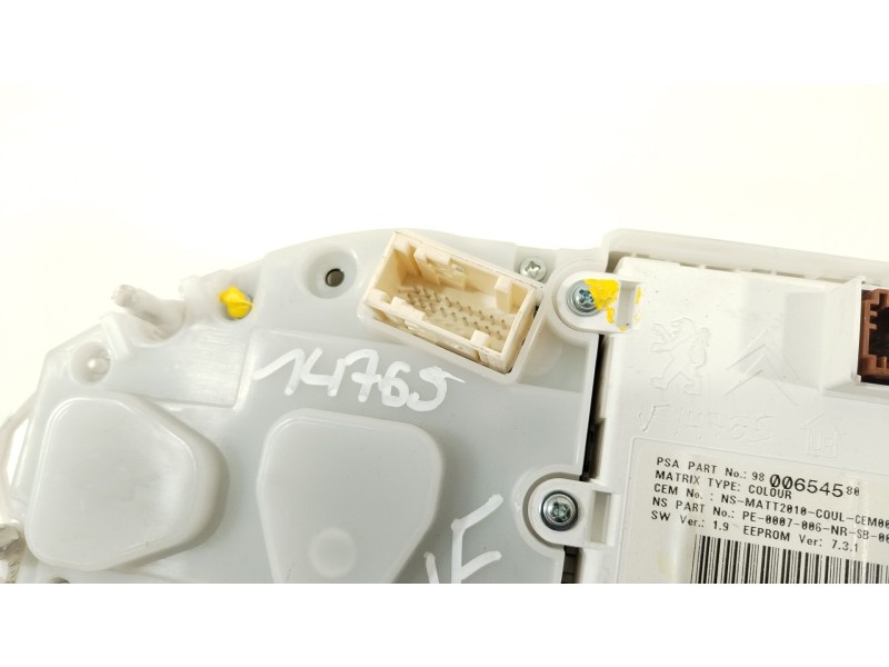 Recambio de cuadro instrumentos para peugeot 208 i (ca_, cc_) 1.2 vti 82 referencia OEM IAM 9800654580  