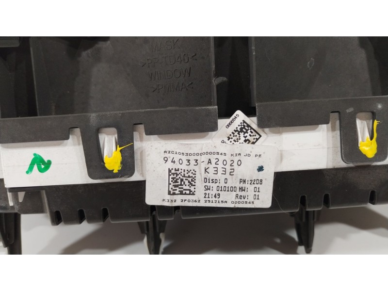 Recambio de cuadro instrumentos para kia cee´d business referencia OEM IAM 94033A2020  