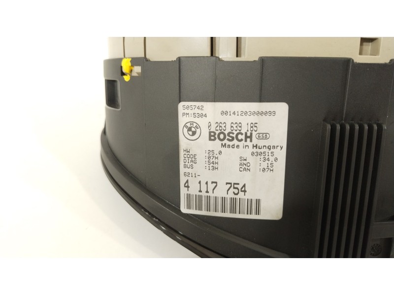 Recambio de cuadro instrumentos para bmw serie 3 coupe (e46) 330 cd referencia OEM IAM 4117754  0263639185