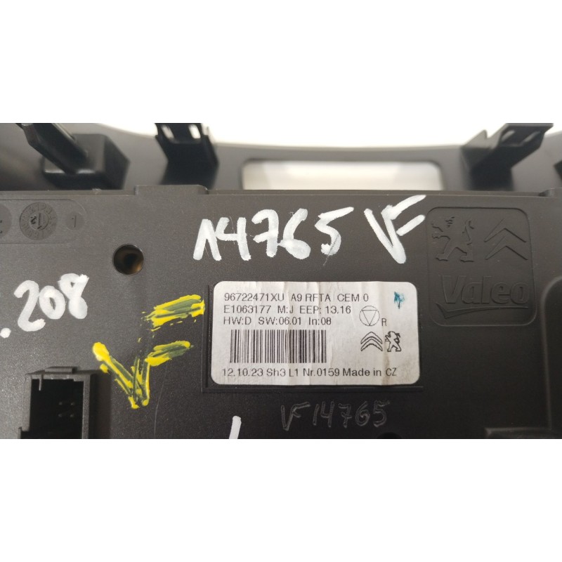 Recambio de mando climatizador para peugeot 208 i (ca_, cc_) 1.2 vti 82 referencia OEM IAM 96722471XU  