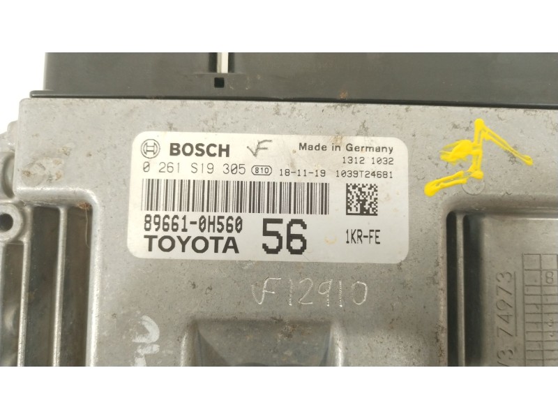 Recambio de centralita motor uce para toyota aygo x-cite referencia OEM IAM 896610H560  0261S19305