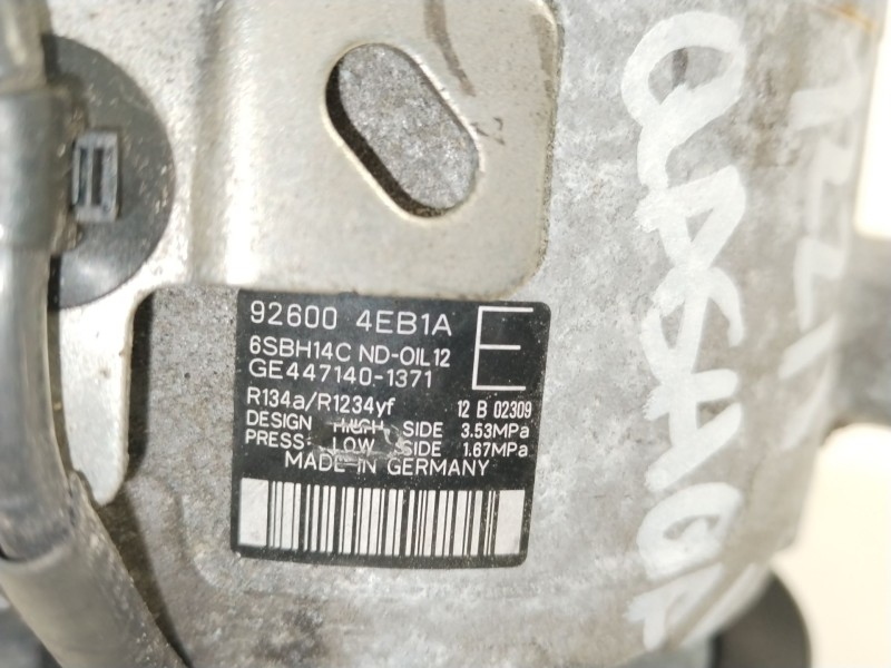 Recambio de compresor aire acondicionado para nissan qashqai (j11) acenta referencia OEM IAM 926004EB1A 4471401371 