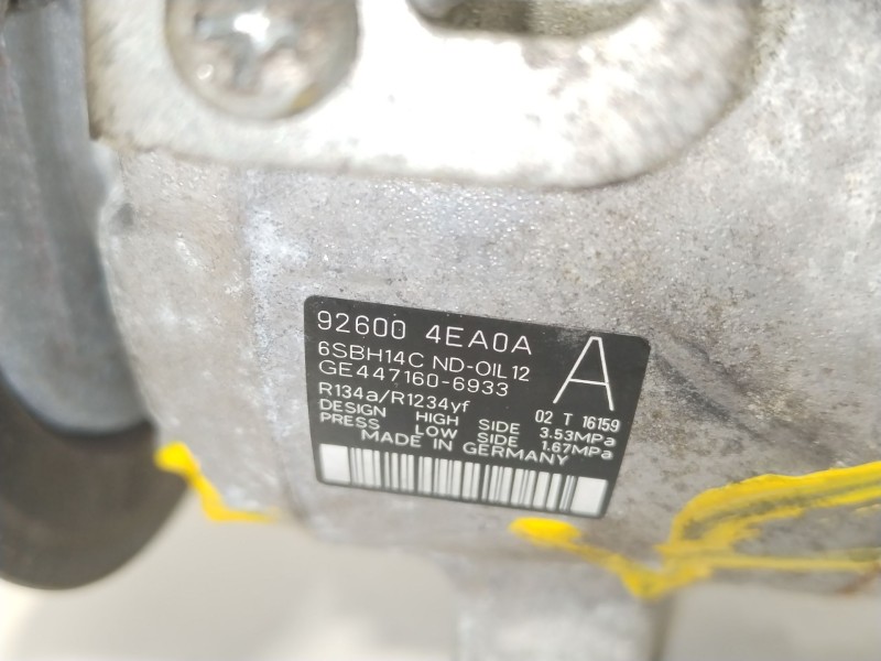 Recambio de compresor aire acondicionado para renault scenic iii expression referencia OEM IAM 926004EA0A  