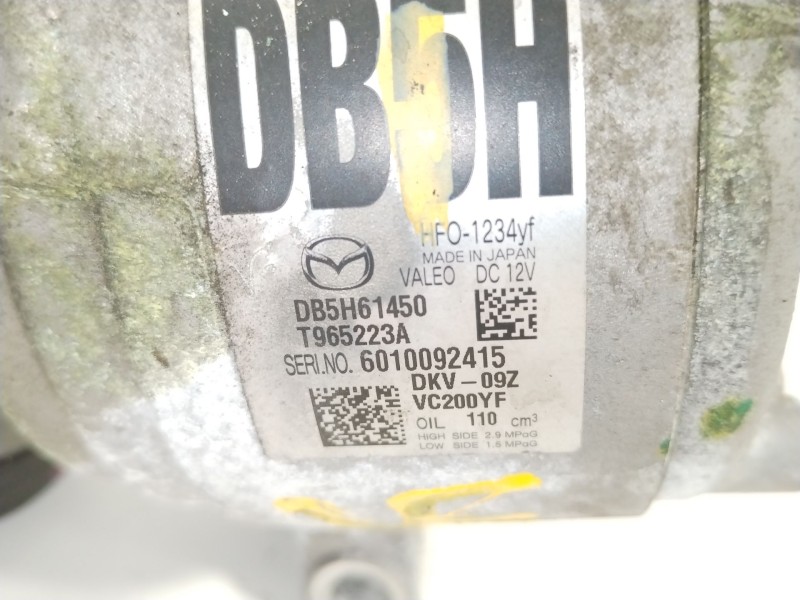 Recambio de compresor aire acondicionado para mazda 2 lim. () black tech edition referencia OEM IAM DB5H61450  
