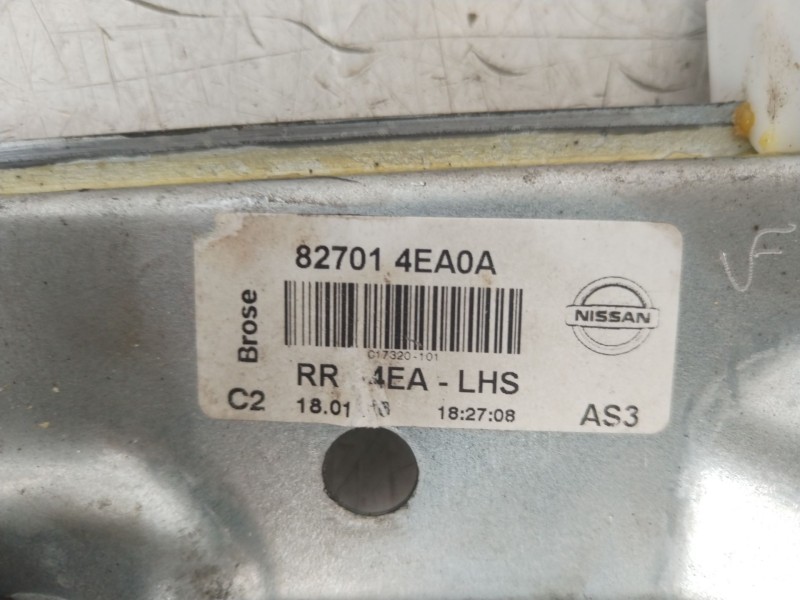 Recambio de elevalunas trasero izquierdo para nissan qashqai (j11) acenta referencia OEM IAM 827014EA0A  