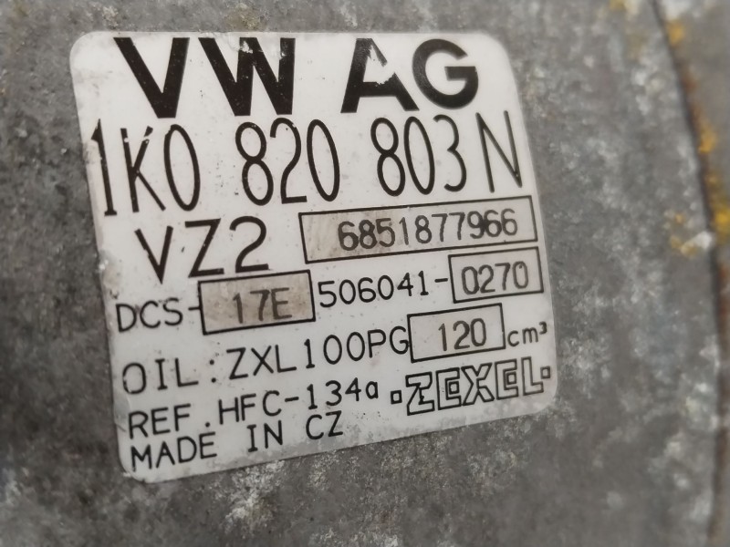 Recambio de compresor aire acondicionado para volkswagen golf v (1k1) 1.9 tdi 4motion referencia OEM IAM 1K0820803N  
