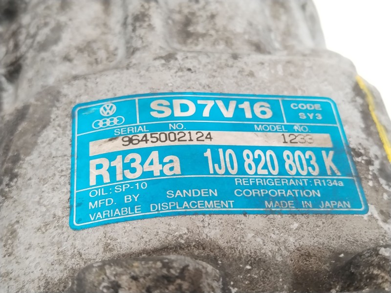 Recambio de compresor aire acondicionado para audi a3 (8l1) 1.9 tdi referencia OEM IAM 1J0820803K  