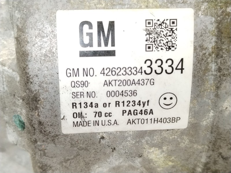 Recambio de compresor aire acondicionado para opel mokka x 120 aniversario start/stop referencia OEM IAM 4262334  