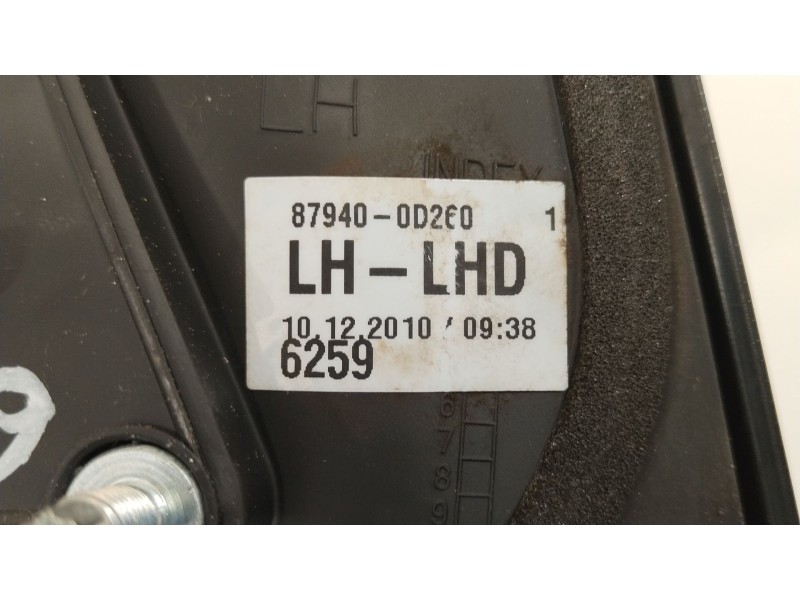Recambio de retrovisor izquierdo para toyota yaris (_p9_) 1.4 d-4d (nlp90_) referencia OEM IAM 879400D260  