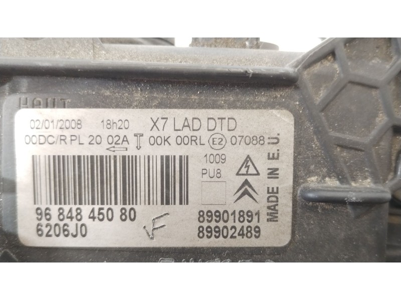 Recambio de faro derecho para citroën c5 iii (rd_) 2.2 hdi (rd4hth) referencia OEM IAM 6206J0  9684845080