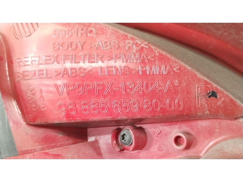 Recambio de piloto trasero derecho para peugeot 207/207+ (wa_, wc_) 1.4 hdi referencia OEM IAM 9686565980  6351Y7