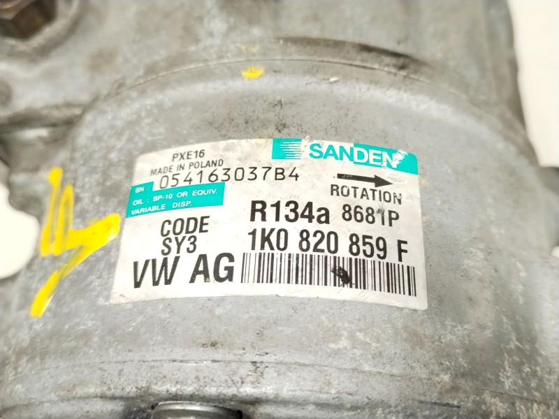 Recambio de compresor aire acondicionado para volkswagen golf v (1k1) 1.9 tdi referencia OEM IAM 1K0820859F  