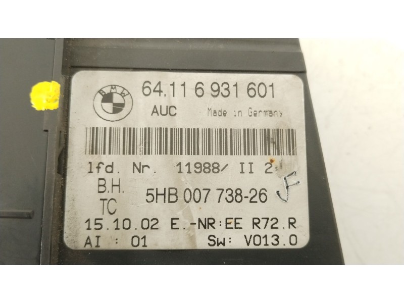 Recambio de mando climatizador para bmw serie 3 berlina (e46) 320d referencia OEM IAM 64116931601  5HB007738