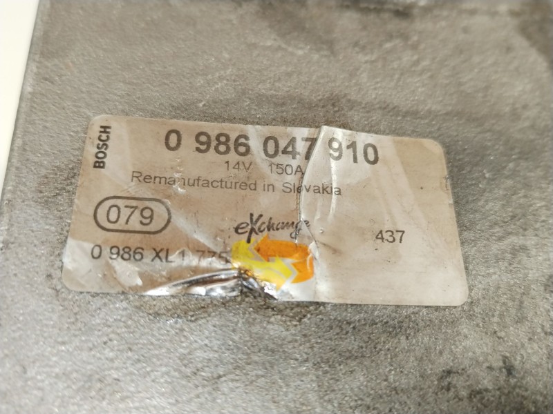 Recambio de alternador para peugeot boxer furgoneta 2.2 hdi 120 referencia OEM IAM 986047910  6CIT10300BC