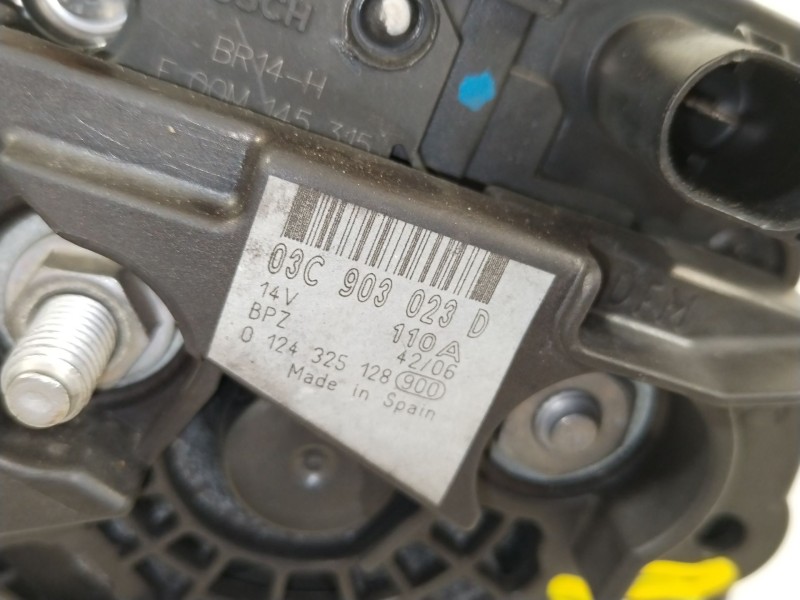 Recambio de alternador para audi a3 (8p1) 1.6 fsi referencia OEM IAM 03C903023D  0124325128