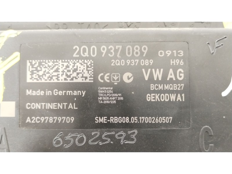 Recambio de modulo electronico para seat ibiza v (kj1, kjg) 1.0 tsi referencia OEM IAM 2Q0937089E  