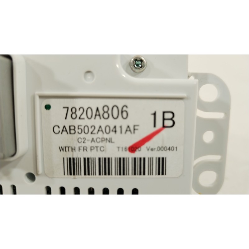 Recambio de mando climatizador para citroën c4 aircross 1.6 hdi 115 referencia OEM IAM 7820A806  1612376780