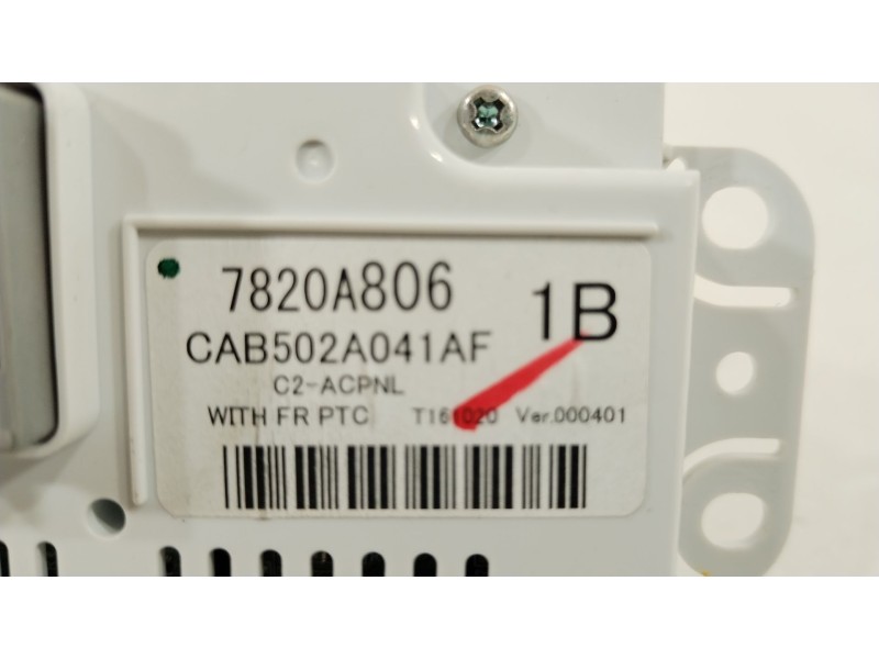 Recambio de mando climatizador para citroën c4 aircross 1.6 hdi 115 referencia OEM IAM 7820A806  1612376780