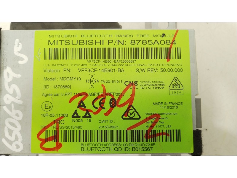 Recambio de modulo electronico para citroën c4 aircross 1.6 hdi 115 referencia OEM IAM 8785A084  