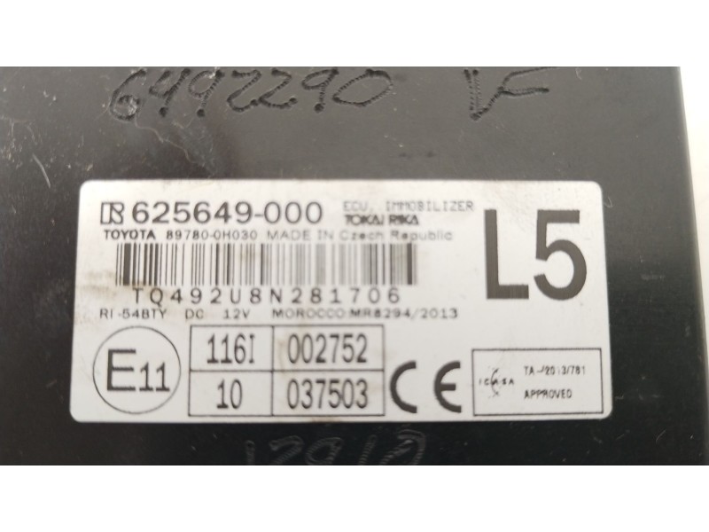Recambio de modulo electronico para toyota aygo x-cite referencia OEM IAM 625649000  