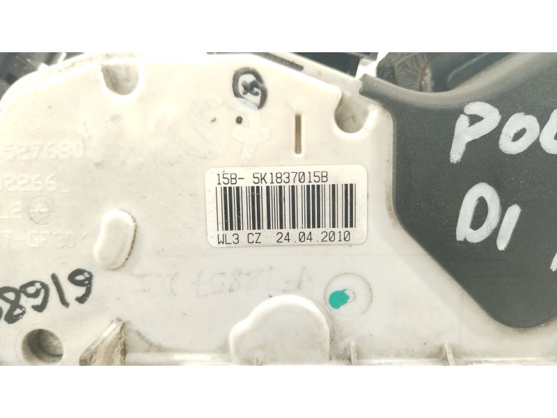 Recambio de cerradura puerta delantera izquierda para volkswagen polo (6r1) advance referencia OEM IAM 5K1837015B  