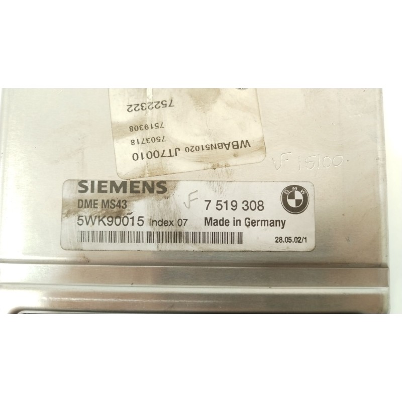 Recambio de centralita motor uce para bmw 3 coupé (e46) 330 ci referencia OEM IAM 7519308 7522322 5WK90015