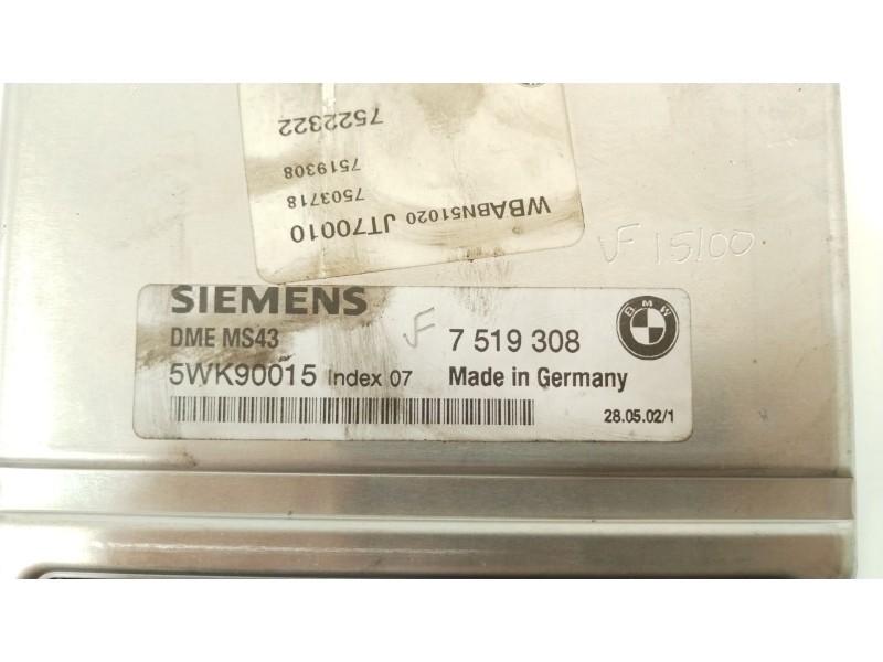 Recambio de centralita motor uce para bmw 3 coupé (e46) 330 ci referencia OEM IAM 7519308 7522322 5WK90015