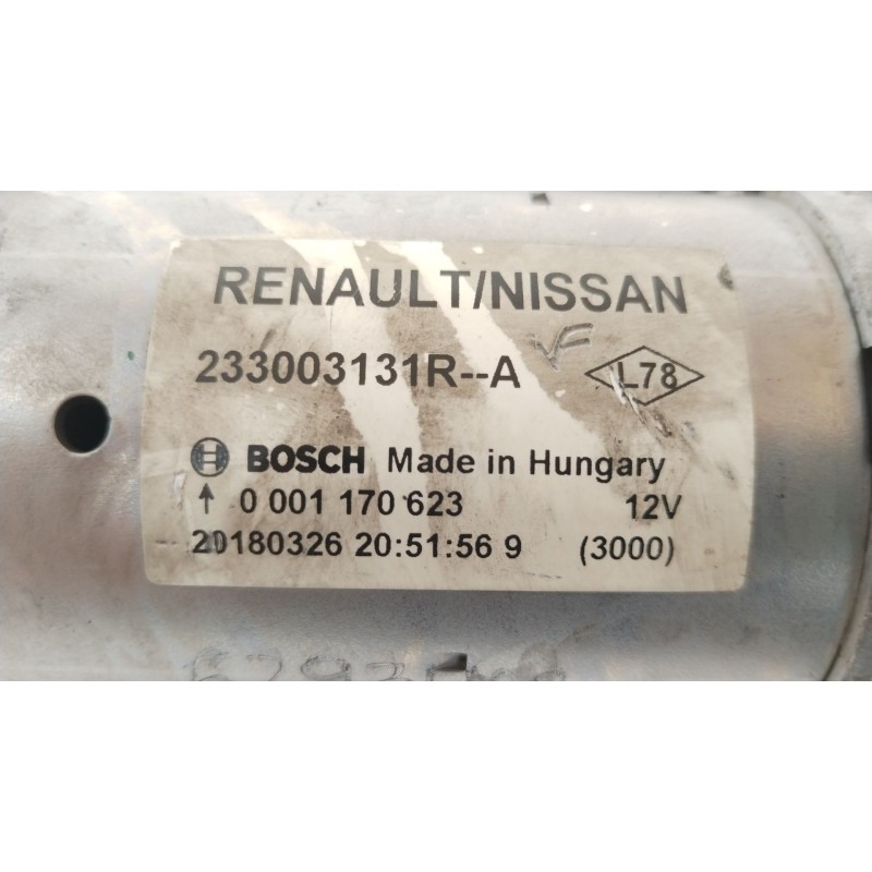 Recambio de motor arranque para nissan qashqai (j11) 1.6 dci turbodiesel cat referencia OEM IAM 233003131R  0001170623