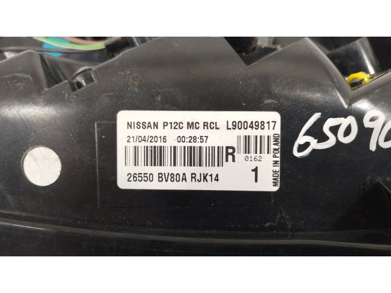 Recambio de piloto trasero derecho para nissan juke (f15) 1.6 dig-t nismo rs referencia OEM IAM 26550BV80A  