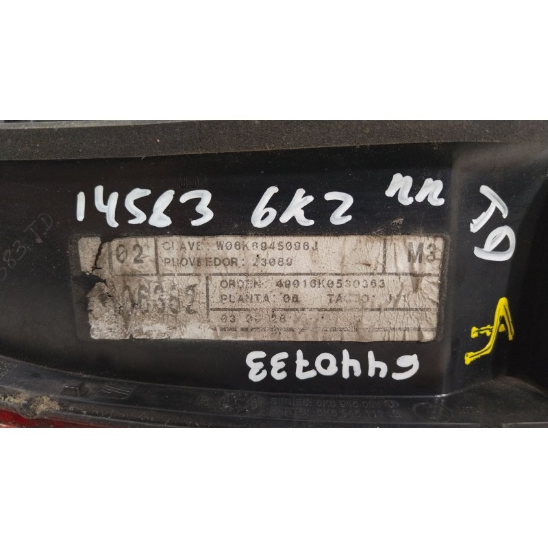 Recambio de piloto trasero derecho para seat ibiza ii (6k1) 1.9 tdi referencia OEM IAM 6K6945112G 6K6945258C 6K6945096J