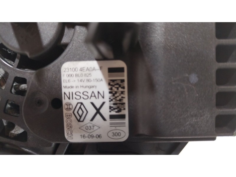 Recambio de alternador para nissan qashqai (j11) 360 referencia OEM IAM 231004EA0AF F000BL0825 231004EA0A