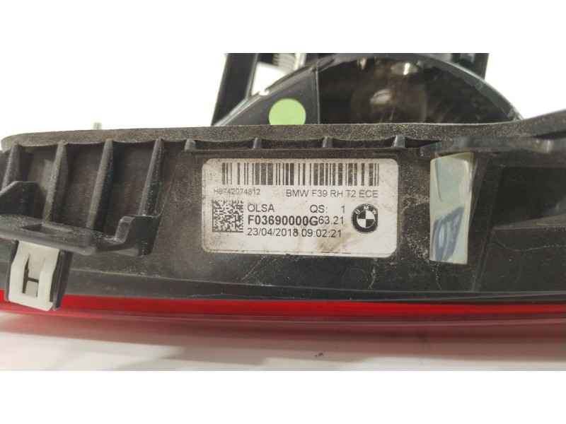 Recambio de piloto trasero derecho en porton para bmw x2 (f39) sdrive18d referencia OEM IAM 63217420748  F03690000G