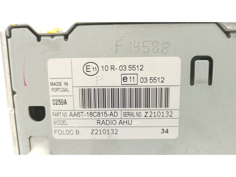 Recambio de sistema audio / radio cd para ford fiesta vi (cb1, ccn) 1.25 referencia OEM IAM AA6T18C815AD  
