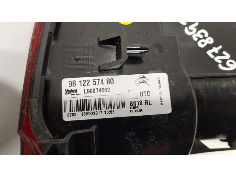 Recambio de piloto trasero derecho para citroën c3 live referencia OEM IAM 9812257480  L90074662