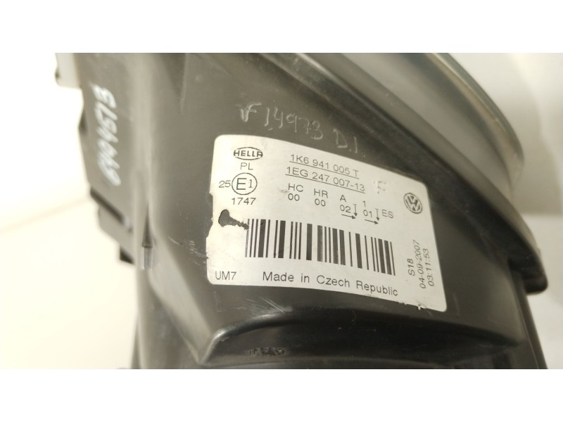 Recambio de faro izquierdo para volkswagen golf v (1k1) 1.9 tdi referencia OEM IAM 1K6941005T  1EG24700713