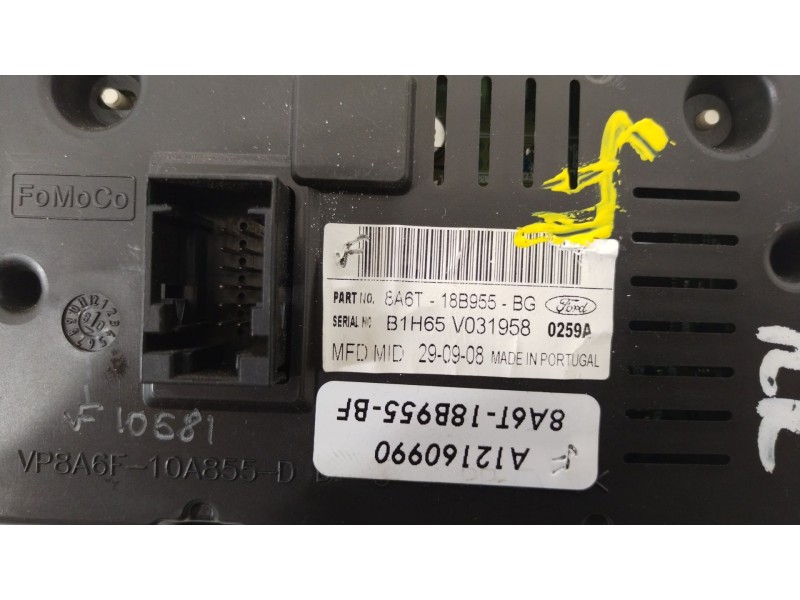 Recambio de pantalla multifuncion para ford fiesta (cb1) ghia referencia OEM IAM 8A6T18B955BF  A12160990