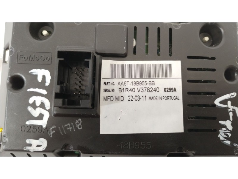 Recambio de pantalla multifuncion para ford fiesta (cb1) ambiente referencia OEM IAM AA6T18B955BB  