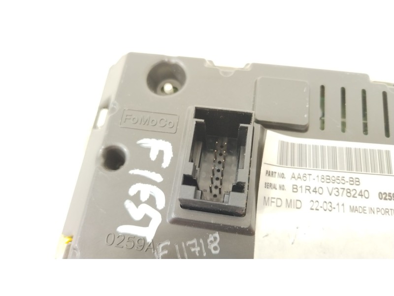 Recambio de pantalla multifuncion para ford fiesta (cb1) ambiente referencia OEM IAM AA6T18B955BB  