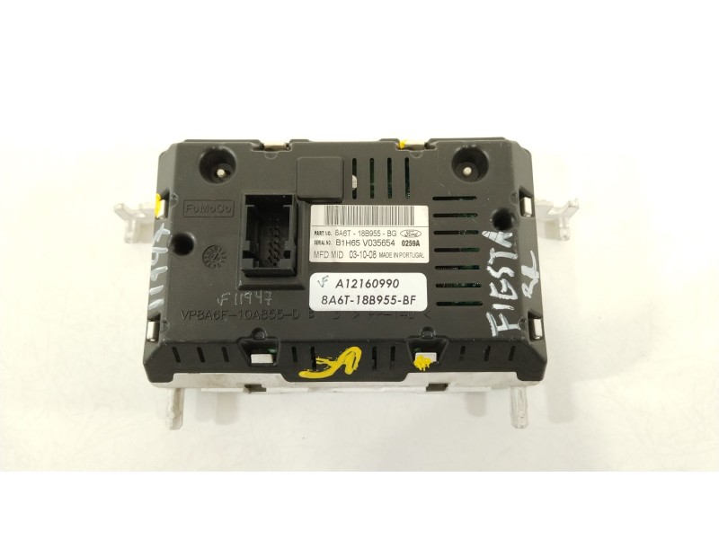 Recambio de pantalla multifuncion para ford fiesta (cb1) ambiente referencia OEM IAM 8A6T18B955BF  A12160990