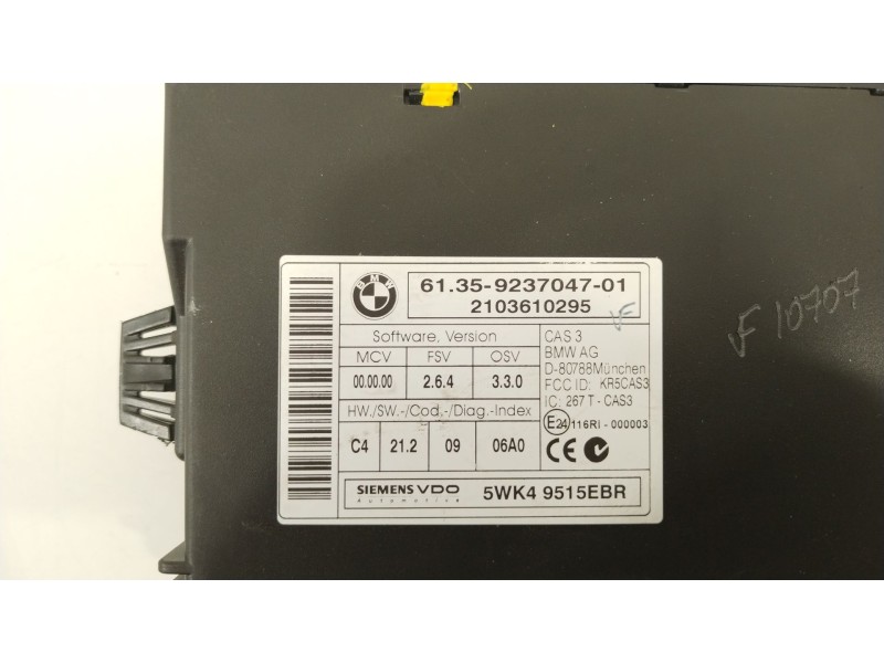 Recambio de modulo electronico para bmw serie 3 berlina (e90) 318d referencia OEM IAM 61359237047  5WK49515EBR