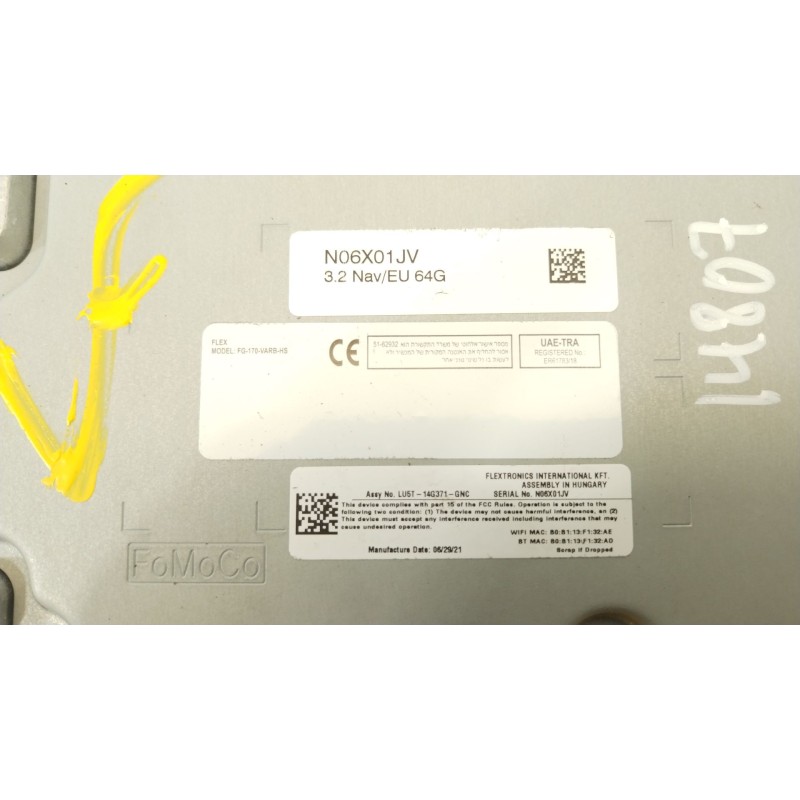 Recambio de modulo electronico para ford puma (j2k, cf7) 1.0 ecoboost referencia OEM IAM LU5T14G371GNC NU5T14G371GAJ 2757961